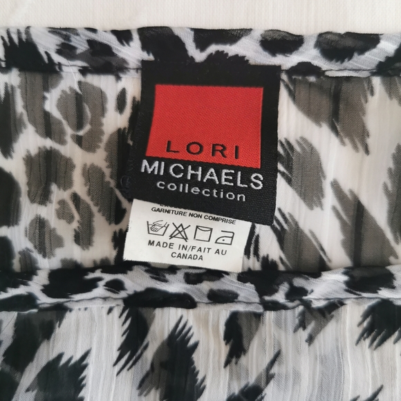 Lori Michaels Collection Multi Print Blouse S/M - Picture 8 of 11